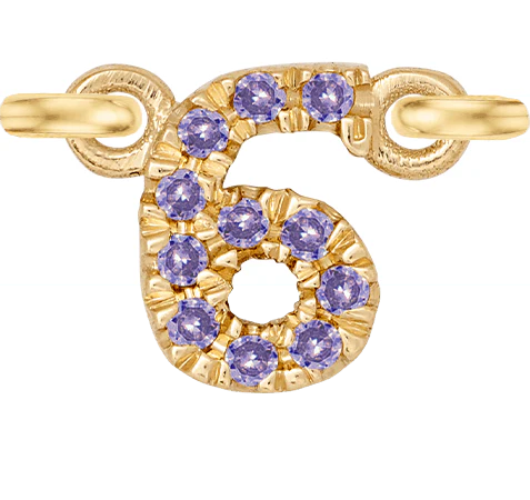 Yellow Gold, Lilac Sapphire Number - Image 9