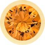 Yellow Gold, Orange Sapphire Letter - Image 2
