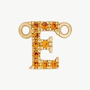 Yellow Gold, Orange Sapphire Letter - Image 33