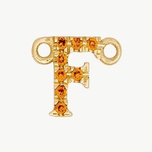 Yellow Gold, Orange Sapphire Letter - Image 34