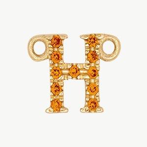 Yellow Gold, Orange Sapphire Letter - Image 36