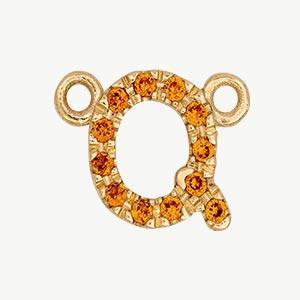 Yellow Gold, Orange Sapphire Letter - Image 45