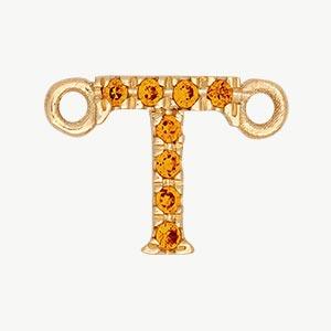 Yellow Gold, Orange Sapphire Letter - Image 48