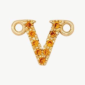 Yellow Gold, Orange Sapphire Letter - Image 50
