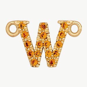 Yellow Gold, Orange Sapphire Letter - Image 51
