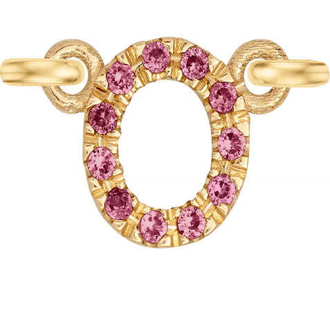 Yellow Gold, Pink Sapphire Letter - Image 17