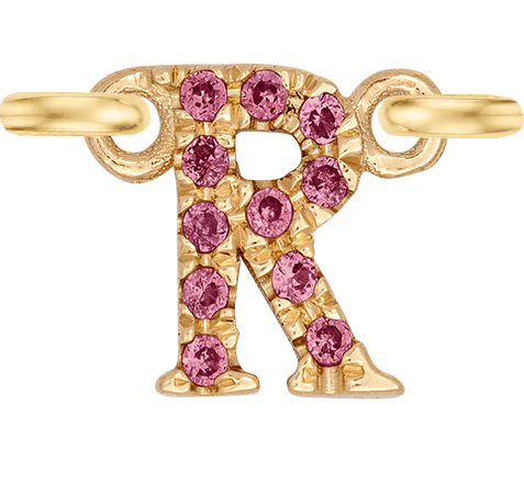 Yellow Gold, Pink Sapphire Letter - Image 20