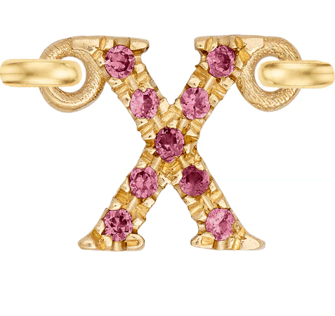 Yellow Gold, Pink Sapphire Letter - Image 26