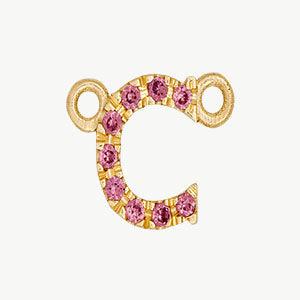 Yellow Gold, Pink Sapphire Letter - Image 31