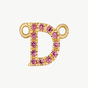 Yellow Gold, Pink Sapphire Letter - Image 32