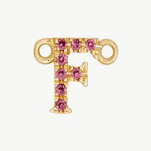 Yellow Gold, Pink Sapphire Letter - Image 34