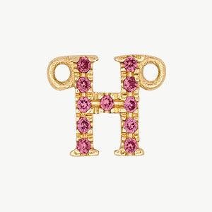Yellow Gold, Pink Sapphire Letter - Image 36