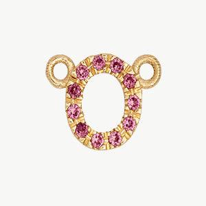 Yellow Gold, Pink Sapphire Letter - Image 43
