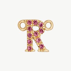 Yellow Gold, Pink Sapphire Letter - Image 46