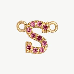Yellow Gold, Pink Sapphire Letter - Image 47