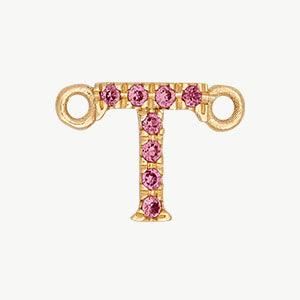 Yellow Gold, Pink Sapphire Letter - Image 48