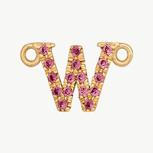 Yellow Gold, Pink Sapphire Letter - Image 51