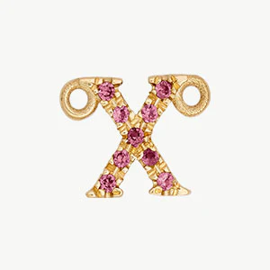 Yellow Gold, Pink Sapphire Letter - Image 52