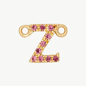 Yellow Gold, Pink Sapphire Letter - Image 54