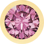 Yellow Gold, Pink Sapphire Charm Bead - Image 2