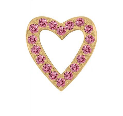 Yellow Gold, Pink Sapphire Charm Bead - Image 3