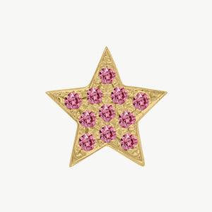 Yellow Gold, Pink Sapphire Charm Bead - Image 6