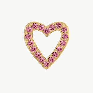 Yellow Gold, Pink Sapphire Charm Bead - Image 7