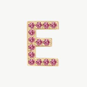 Yellow Gold, Pink Sapphire Letter Bead - Image 33