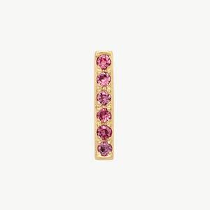Yellow Gold, Pink Sapphire Letter Bead - Image 37