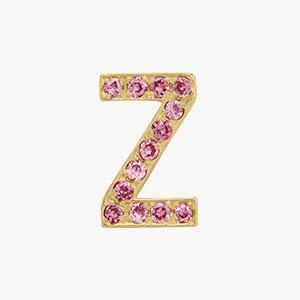 Yellow Gold, Pink Sapphire Letter Bead - Image 54