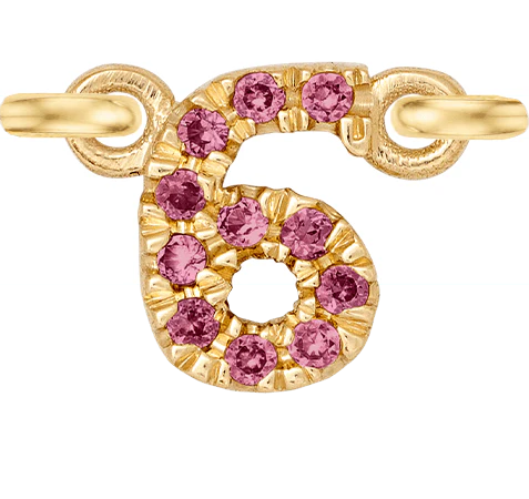 Yellow Gold, Pink Sapphire Number - Image 5