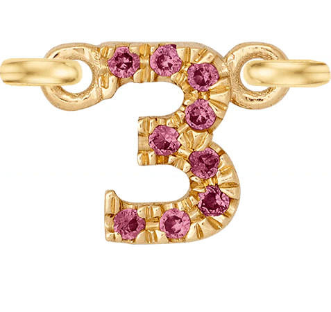 Yellow Gold, Pink Sapphire Number - Image 8