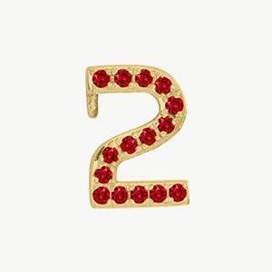 Yellow Gold, Ruby Number Bead - Image 15
