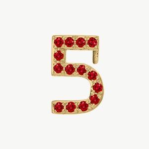 Yellow Gold, Ruby Number Bead - Image 18