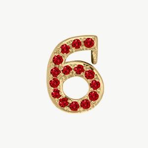 Yellow Gold, Ruby Number Bead - Image 19