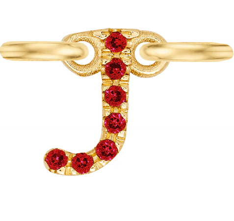 Yellow Gold, Ruby Letter - Image 12