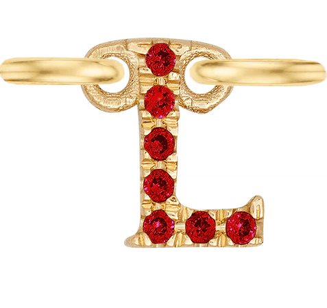 Yellow Gold, Ruby Letter - Image 14