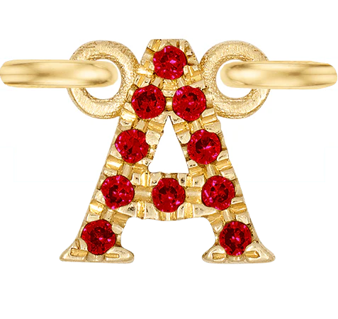 Yellow Gold, Ruby Letter - Image 3