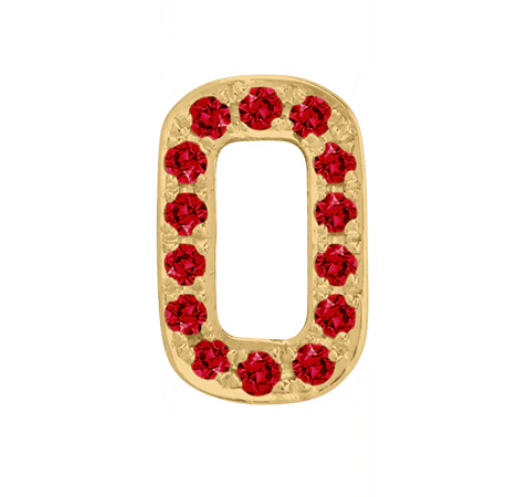 Yellow Gold, Ruby Number Bead - Image 3
