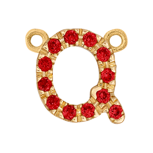 Ruby + 14k Yellow Gold Letter Charm - Image 17