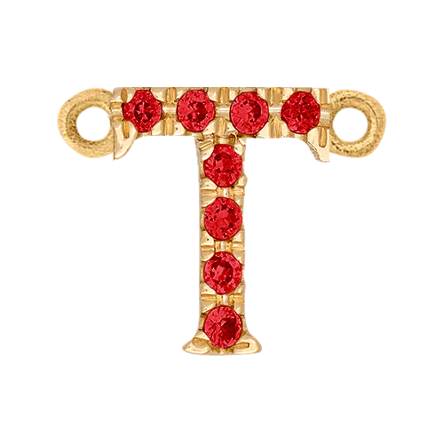 Ruby + 14k Yellow Gold Letter Charm - Image 20