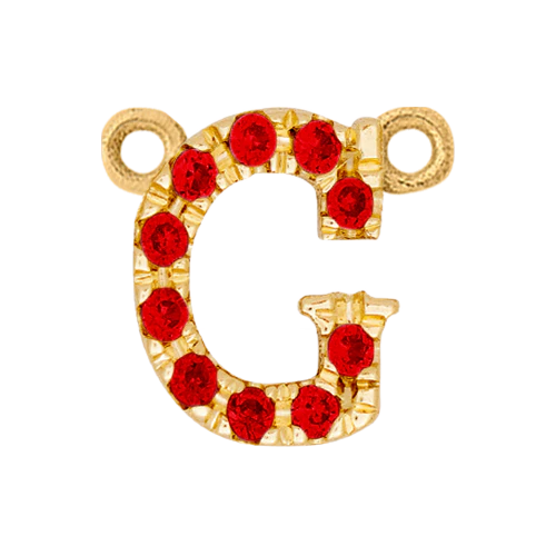 Ruby + 14k Yellow Gold Letter Charm - Image 7