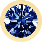 Yellow Gold, Blue Sapphire Charm Bead - Image 2