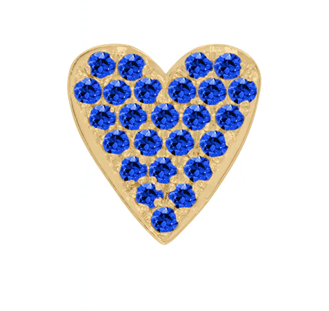 Yellow Gold, Blue Sapphire Charm Bead - Image 4