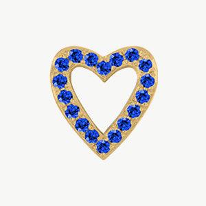 Yellow Gold, Blue Sapphire Charm Bead - Image 6