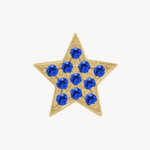 Yellow Gold, Blue Sapphire Charm Bead - Image 8