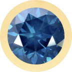 Yellow Gold, Blue Sapphire Number Bead - Image 2