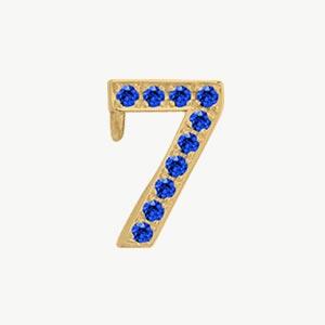 Yellow Gold, Blue Sapphire Number Bead - Image 9