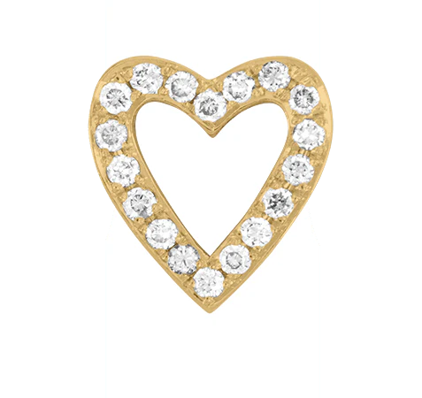 Yellow Gold, White Diamond Charm Bead - Image 3