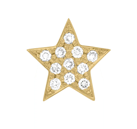 Yellow Gold, White Diamond Charm Bead - Image 4